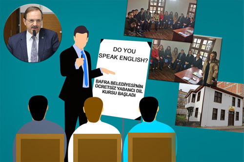 BAFRA BELEDİYESİ’NİN ÜCRETSİZ YABANCI DİL KURSU BAŞLADI