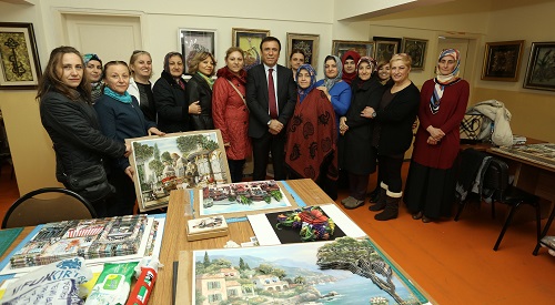 Canik'in kurslarında sanat üretiliyor