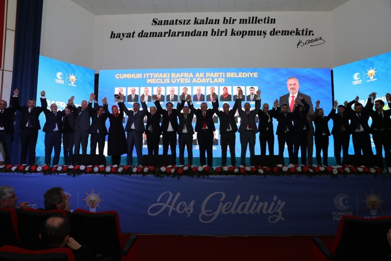 CUMHUR İTTİFAKI BAFRA BELEDİYE BAŞKAN ADAYI HAMİT KILIÇ’IN PROJE VE MECLİS ÜYESİ TANITIMI ŞÖLENE DÖNÜŞTÜ