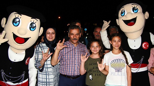 MASKOT ÇAKIR ATAKUM’DA SAMSUNLULARLA BULUŞTU