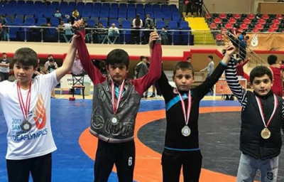 BAFRA' DAKİ GÜREŞ MÜSABAKASI İL BİRİNCİSİ TEVFİK İLERİ İMAM HATİP ORTAOKULU 