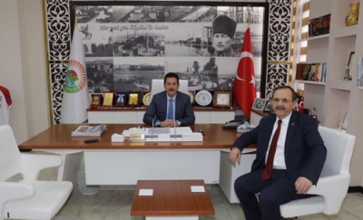 BAŞKAN ŞAHİN İLKADIM BELEDİYE BAŞKANI ERDOĞAN TOK’U ZİYARET ETTİ