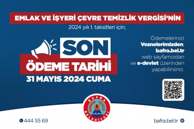 EMLAK VE İŞ YERİ ÇTV'DE SON ÖDEME TARİHİ 31 MAYIS