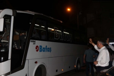 HACI ADAYLARIMIZI DUALARLA UĞURLADIK