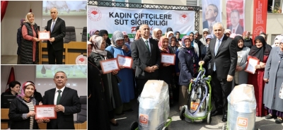 Samsun İl Tarım- “Süt Sığırcılığı Eğitimi Projesi” Kapsamında 17 İlçemizde 113 Kadın Çiftçiye Süt Sağım Makinesi Dağıtımı Yapıldı